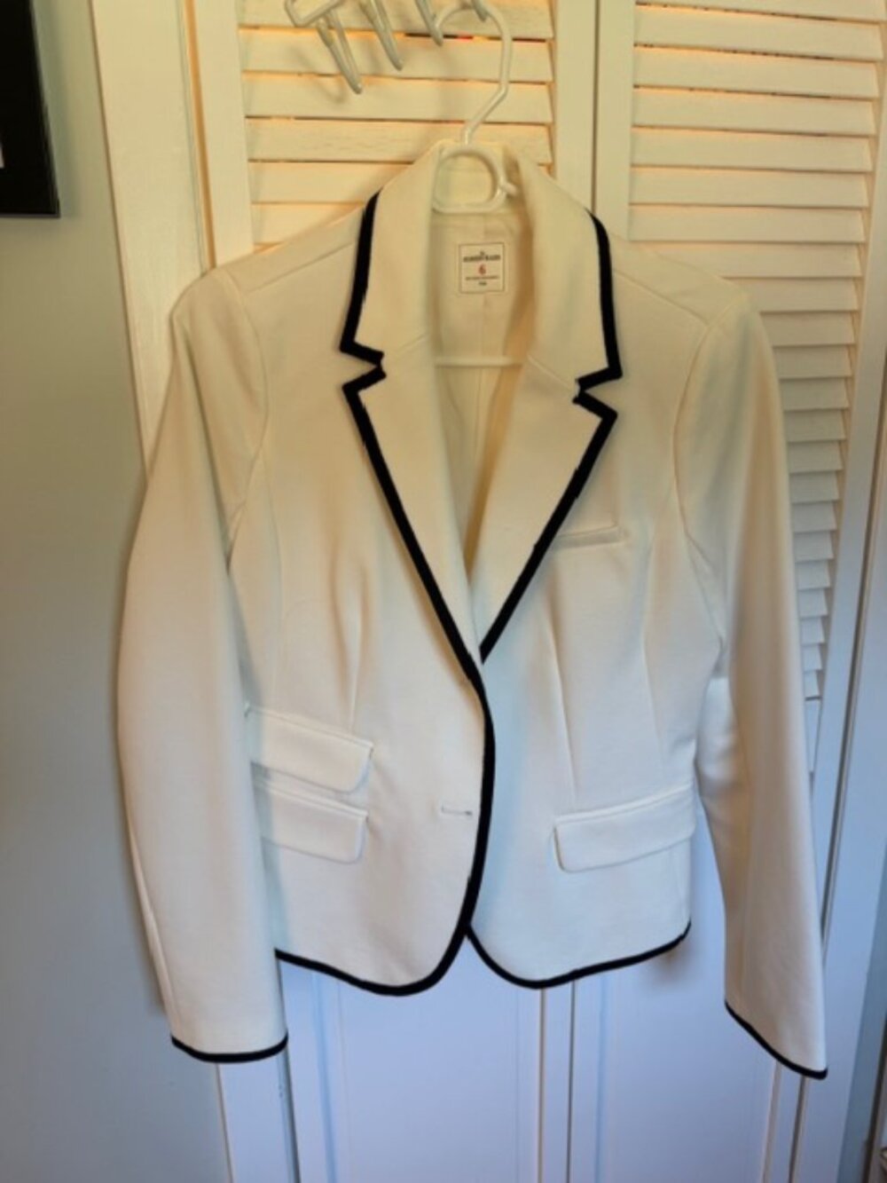 Women's Gap Academy Blazer White with Black Trip